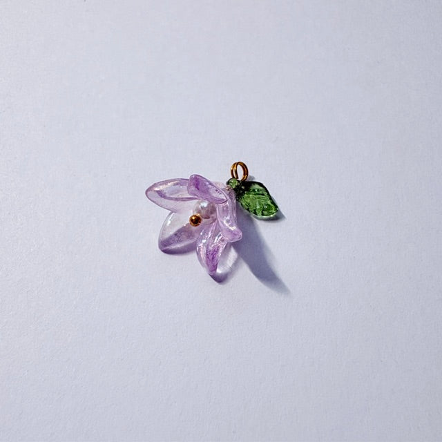 Translucent Trumpet Flower Charms