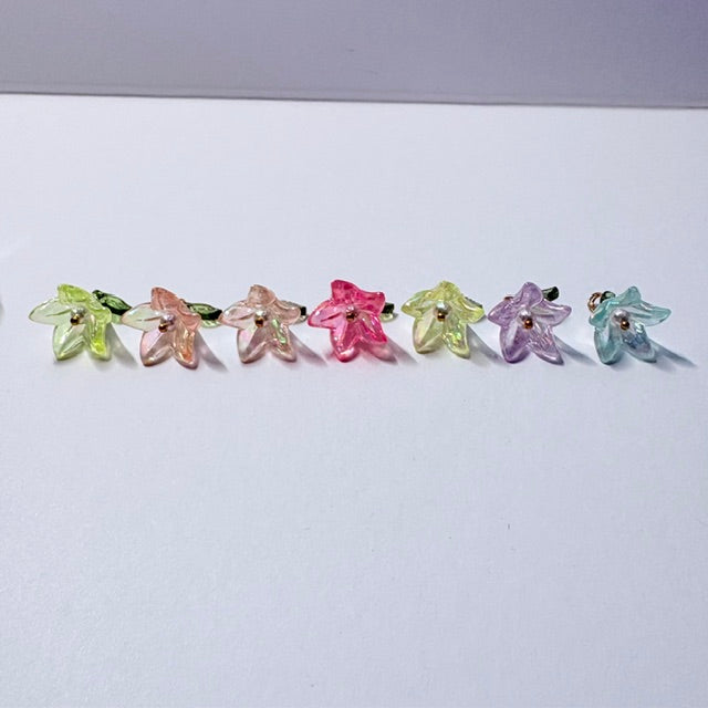 Translucent Trumpet Flower Charms