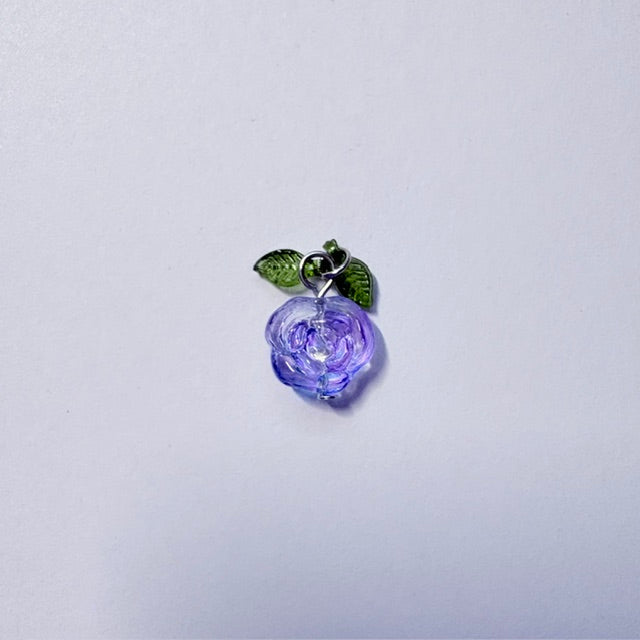 Translucent Glass Rose Charms