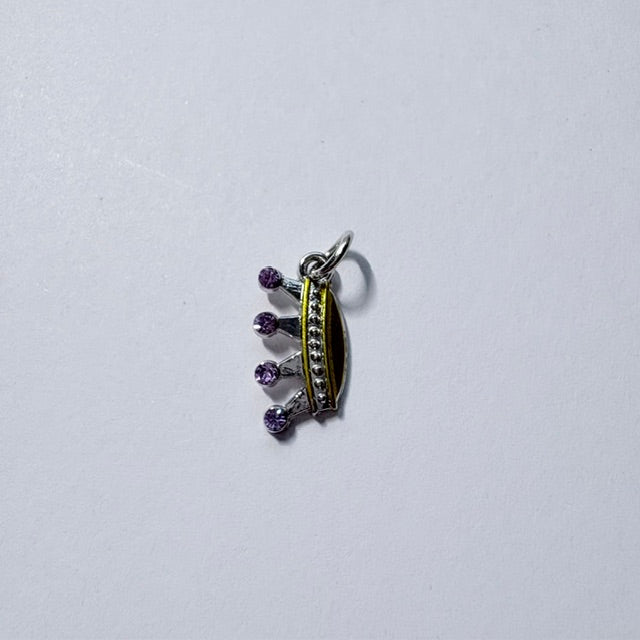 Regal Amethyst Crown Charm