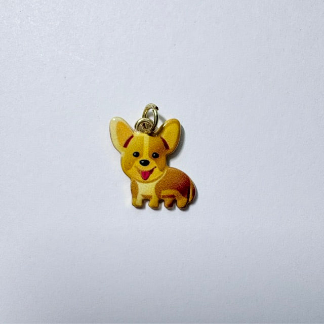 Happy Corgi Pup Charm