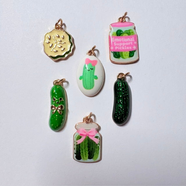Cozy Pickle Fan Charm Set