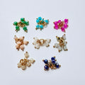 Sparkling Faceted Glass Cluster Charm Set