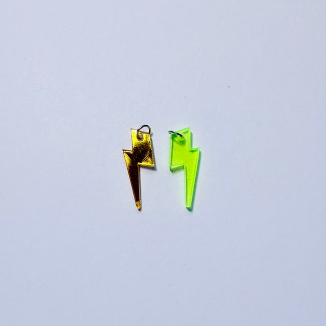 Vibrant Lightning Bolt Charm Set