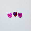 Faceted Crystal Heart Charm Set