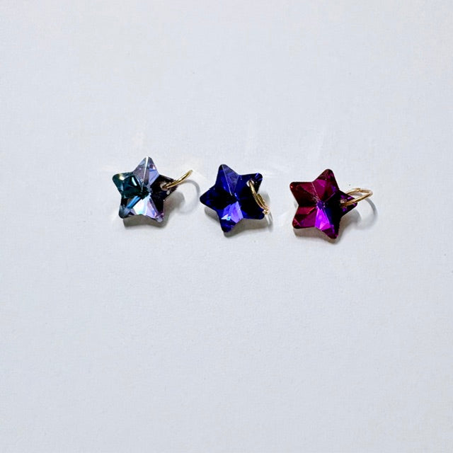 Faceted Crystal Star Charm Set