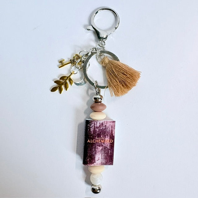 The Alchemist's Whisper Book Charm Keychain