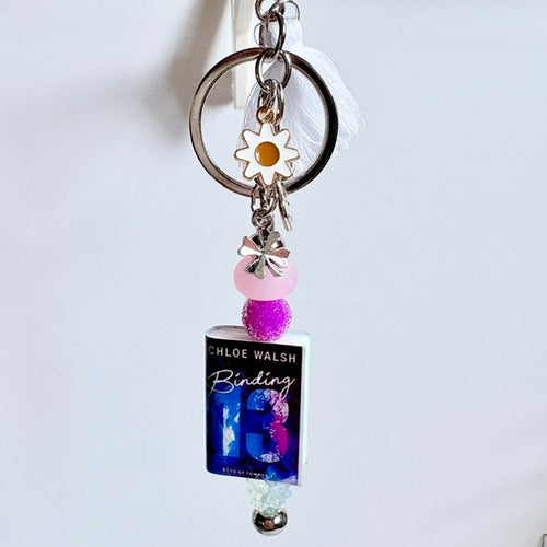 Binding Fate Literary Charm Keychain