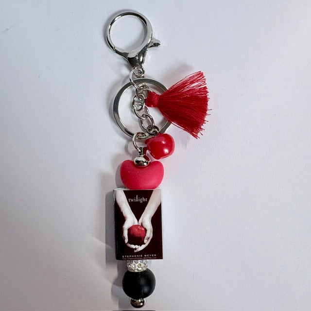 Forbidden Twilight Book Charm Keychain