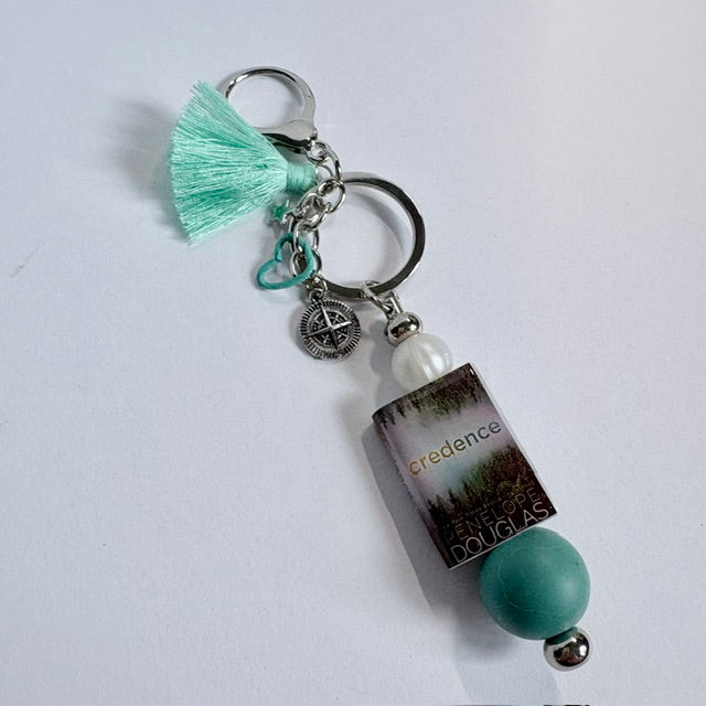 Credence Compass Book Charm Keychain