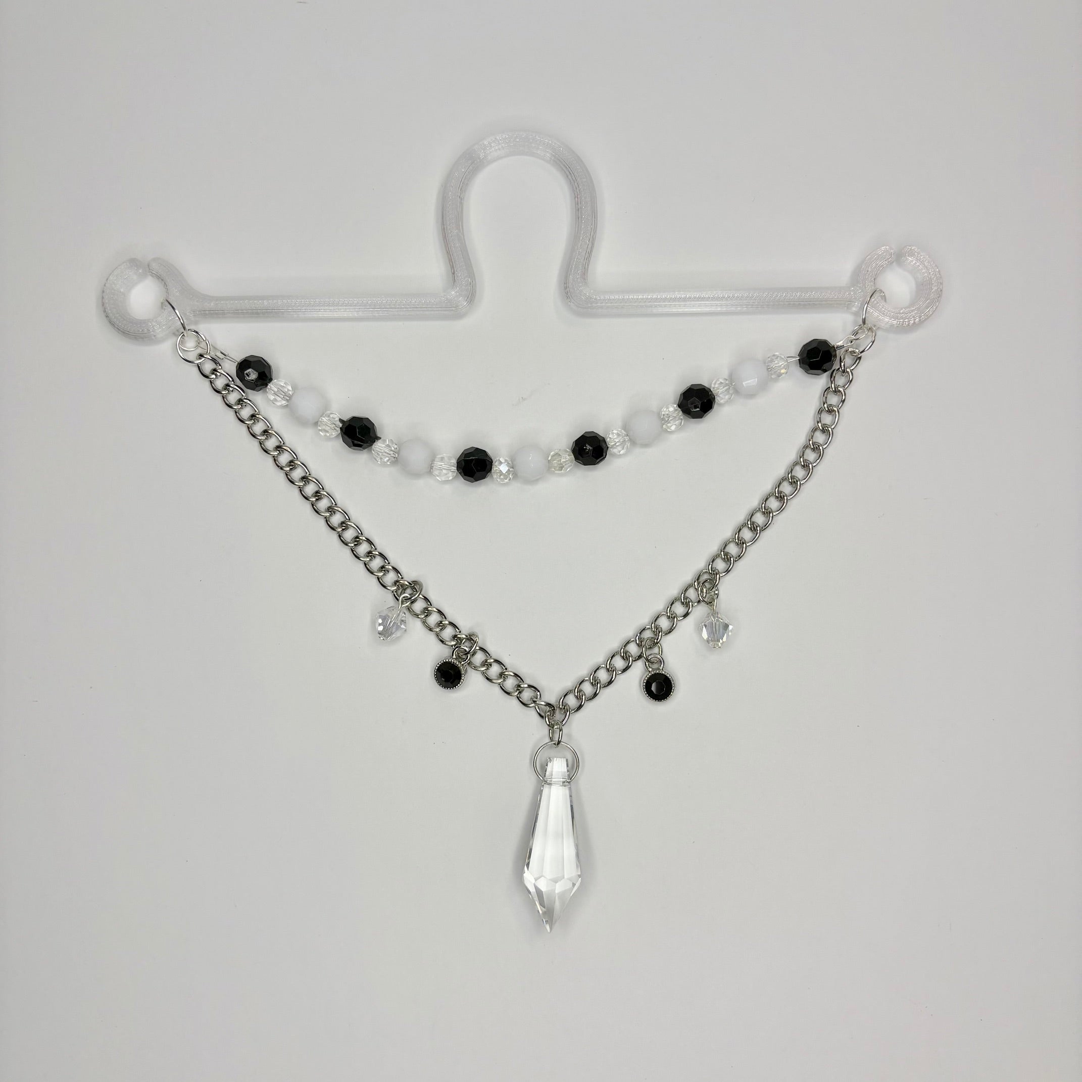 Midnight Crystal Cascade Car Charm
