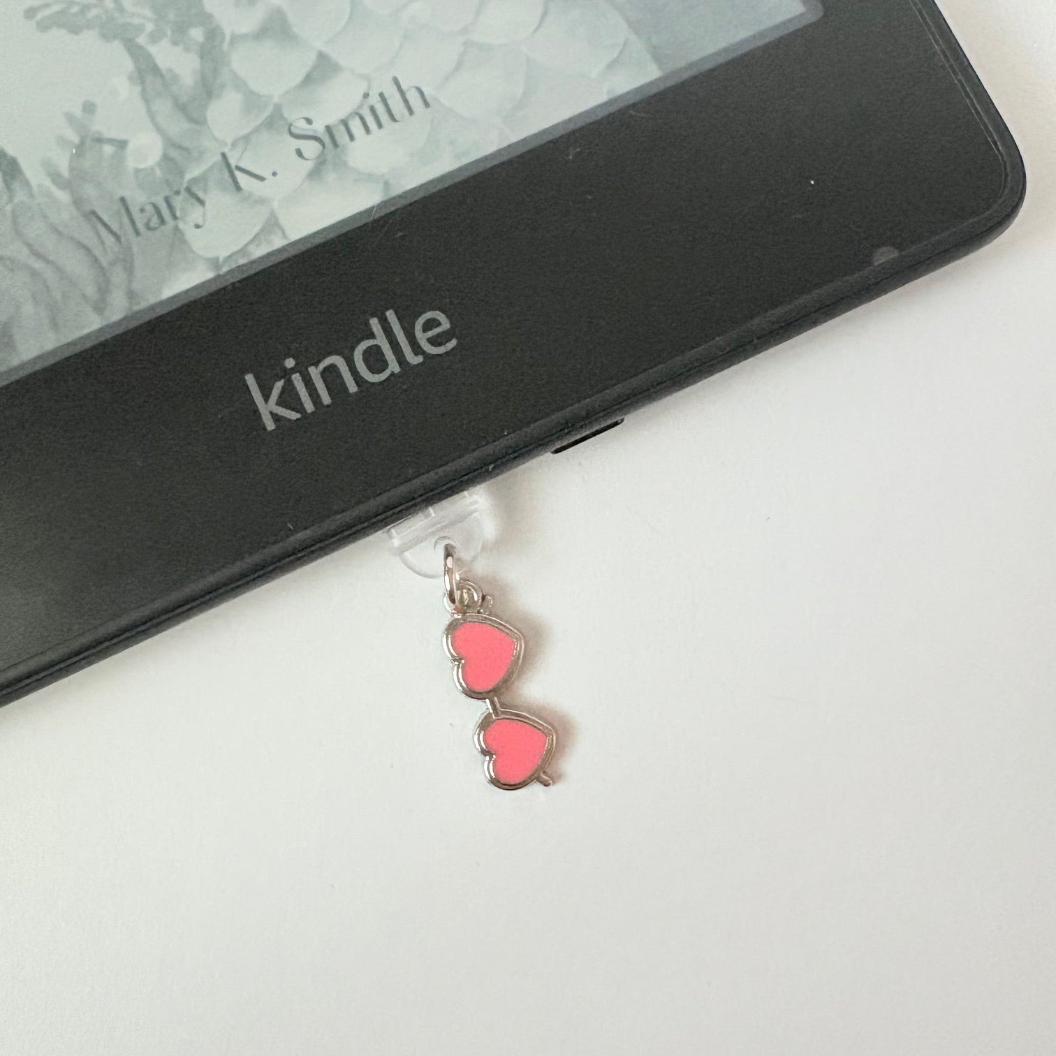 Pink Heart Sunglasses Charger Charm