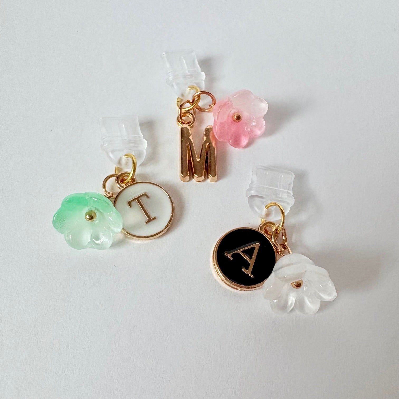Monogram Flower Charger Charm