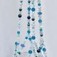 A detail shot capturing the calming essence of the sea in the handcrafted beadwork.